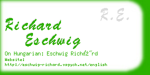 richard eschwig business card